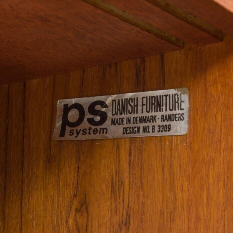 23244 Danish wall unit in teak by Preben Sorensen with a desk and sliding doors cabinet, 1960s-20 23244 Danish wall unit in teak by Preben Sorensen with a desk and sliding doors cabinet, 1960s-20