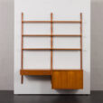 23244 Danish wall unit in teak by Preben Sorensen with a desk and sliding doors cabinet, 1960s-6
