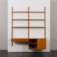 23244 Danish wall unit in teak by Preben Sorensen with a desk and sliding doors cabinet, 1960s-7