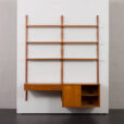 23244 Danish wall unit in teak by Preben Sorensen with a desk and sliding doors cabinet, 1960s-8