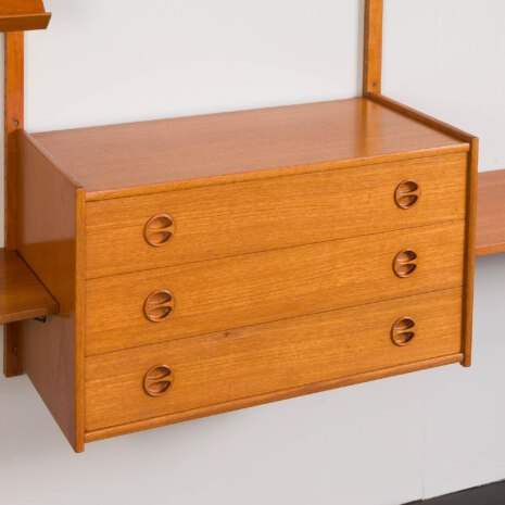 23371 threebay teak wall unit -13 23371 threebay teak wall unit -13