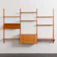 23371 threebay teak wall unit -5