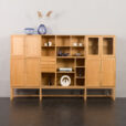 23441 freestanding oak wall unit-1