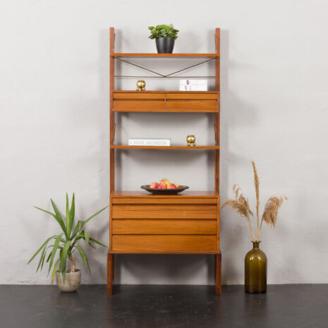23495 Poul Cadovius free standing wall unit in walnut, Denmark 1960s-1 23495 Poul Cadovius free standing wall unit in walnut, Denmark 1960s-1