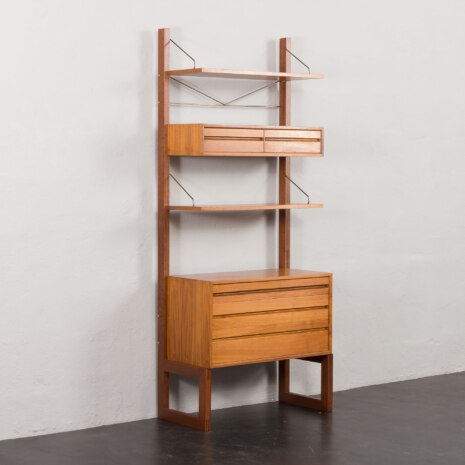 23495 Poul Cadovius free standing wall unit in walnut, Denmark 1960s-3 23495 Poul Cadovius free standing wall unit in walnut, Denmark 1960s-3