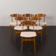 23503 Set of 6 chairs Danish vintage teak mid century chairs by Farstrup, 1970s-1