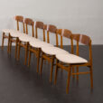23503 Set of 6 chairs Danish vintage teak mid century chairs by Farstrup, 1970s-5