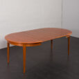 23513 Vintage Danish teak round extension table by Svend Aage Madsen for Knudsen, 1960s-11
