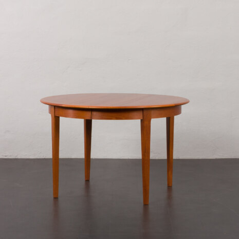 23513 Vintage Danish teak round extension table by Svend Aage Madsen for Knudsen, 1960s-4 23513 Vintage Danish teak round extension table by Svend Aage Madsen for Knudsen, 1960s-4