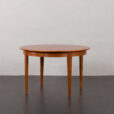 23513 Vintage Danish teak round extension table by Svend Aage Madsen for Knudsen, 1960s-4