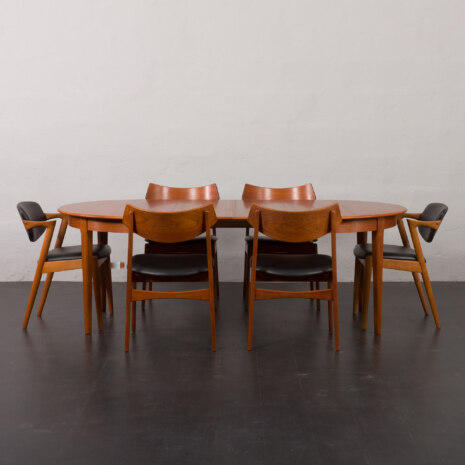 23513 Vintage Danish teak round extension table by Svend Aage Madsen for Knudsen, 1960s-7 23513 Vintage Danish teak round extension table by Svend Aage Madsen for Knudsen, 1960s-7