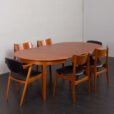 23513 Vintage Danish teak round extension table by Svend Aage Madsen for Knudsen, 1960s-8