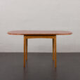 23515 Danish vintage teak drop leaf table with two inner plates.-3