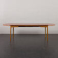 23515 Danish vintage teak drop leaf table with two inner plates.-5
