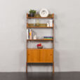 23530 Ergo free standing teak bookcase by Jonh Texmon, Norway 1960s-1