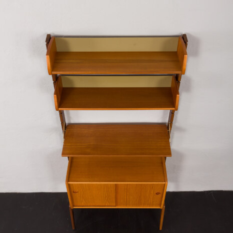 23530 Ergo free standing teak bookcase by Jonh Texmon, Norway 1960s-9 23530 Ergo free standing teak bookcase by Jonh Texmon, Norway 1960s-9