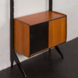 23531 Upcycled Ergo vintage wall unit in teak and black varnish, Norway 1960s-10