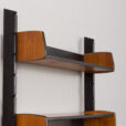 23531 Upcycled Ergo vintage wall unit in teak and black varnish, Norway 1960s-12