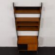 23531 Upcycled Ergo vintage wall unit in teak and black varnish, Norway 1960s-13
