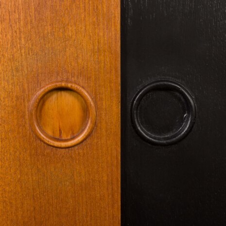 23531 Upcycled Ergo vintage wall unit in teak and black varnish, Norway 1960s-14 23531 Upcycled Ergo vintage wall unit in teak and black varnish, Norway 1960s-14