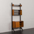 23531 Upcycled Ergo vintage wall unit in teak and black varnish, Norway 1960s-5