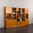 23538 Danish extra large mid century teak modular bookcase in the style of Borge Mogensen, 1970s-2