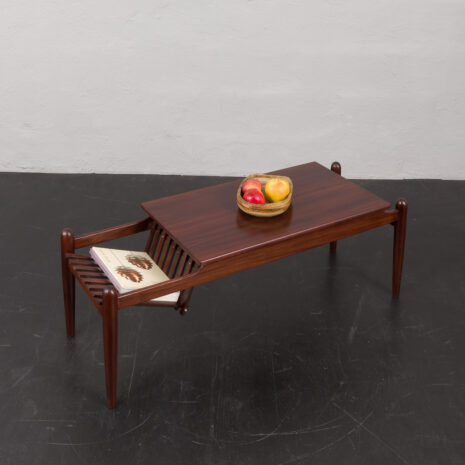 22175 ico parisi coffee table-1 Ico Parisi rosweood and mahogany coffe table, Italy 1960s.