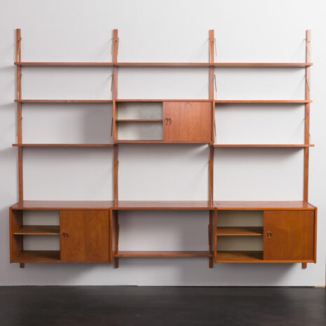23533 Danish teak 3 bay wall unit in Poul Cadovius style 1970s-10 23533 Danish teak 3 bay wall unit in Poul Cadovius style 1970s-10