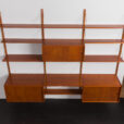 23533 Danish teak 3 bay wall unit in Poul Cadovius style 1970s-11