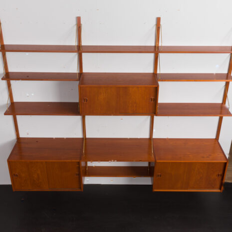 23533 Danish teak 3 bay wall unit in Poul Cadovius style 1970s-11 23533 Danish teak 3 bay wall unit in Poul Cadovius style 1970s-11