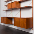 23533 Danish teak 3 bay wall unit in Poul Cadovius style 1970s-17