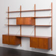 23533 Danish teak 3 bay wall unit in Poul Cadovius style 1970s-4