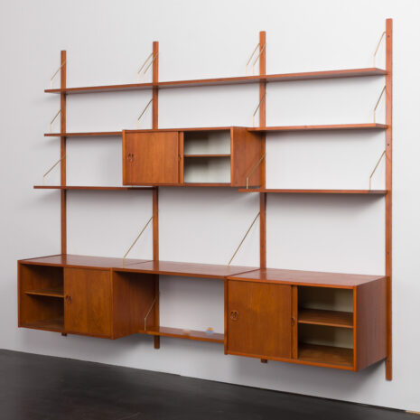 23533 Danish teak 3 bay wall unit in Poul Cadovius style 1970s-6 23533 Danish teak 3 bay wall unit in Poul Cadovius style 1970s-6