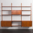 23533 Danish teak 3 bay wall unit in Poul Cadovius style 1970s-8