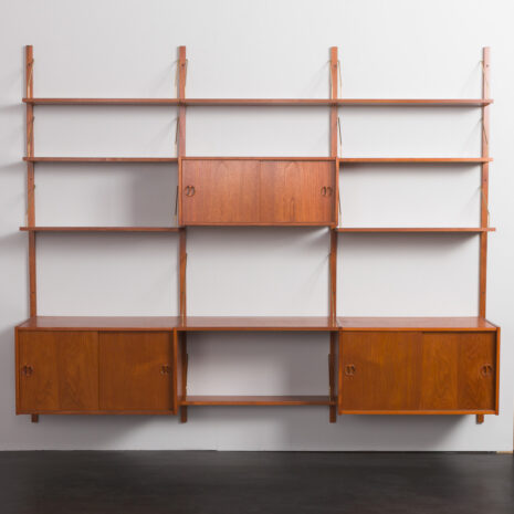 23533 Danish teak 3 bay wall unit in Poul Cadovius style 1970s-8 23533 Danish teak 3 bay wall unit in Poul Cadovius style 1970s-8