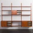 23533 Danish teak 3 bay wall unit in Poul Cadovius style 1970s-9