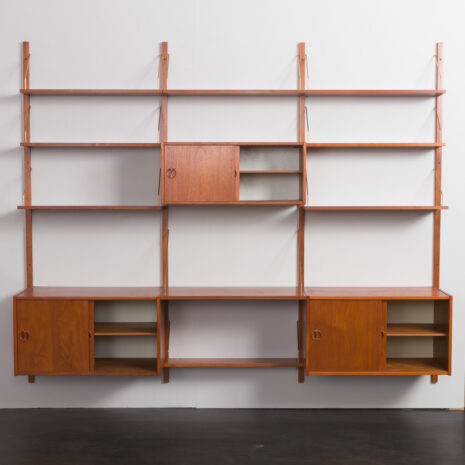 23533 Danish teak 3 bay wall unit in Poul Cadovius style 1970s-9 23533 Danish teak 3 bay wall unit in Poul Cadovius style 1970s-9