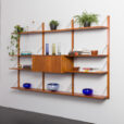 Scandinavian mid century wall unit with a bar or a secretaitre, Denmark 1960s