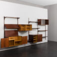 23236 Hansen & Guldborg mid century rosewood 4 bay wall unit, Denmark, 1960s.-4