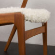 23249 Kai Kristiansen fire chair in sheepskin, Denmark 1960s-12