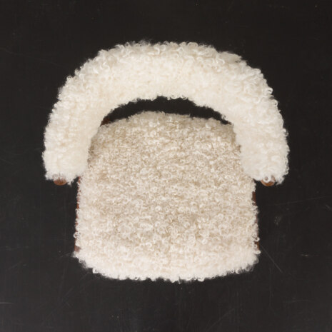 23249 Kai Kristiansen fire chair in sheepskin, Denmark 1960s-13 23249 Kai Kristiansen fire chair in sheepskin, Denmark 1960s-13