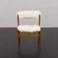 23249 Kai Kristiansen krzesło Fire z owczą skórą, Dania, lata 60. XX wieku