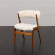 23249 Kai Kristiansen fire chair in sheepskin, Denmark 1960s-3