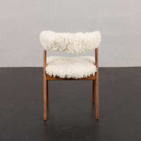 23249 Kai Kristiansen fire chair in sheepskin, Denmark 1960s-5 23249 Kai Kristiansen fire chair in sheepskin, Denmark 1960s-5