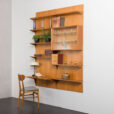 Poul Cadovius oak wall unit with back panels for Cado, 1970s