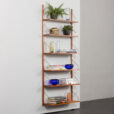 Set of 6 mid century modern renovated teak shelves in the style of P. Cadovius, P. Sorensen