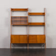 Scandinavian free standing wall unit in teak, 1960s
