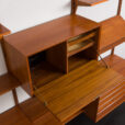 24005 Poul Cadovius three bay teak wall unit-12