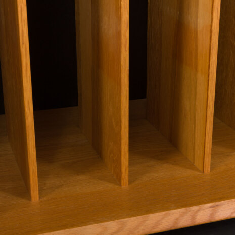 24006 Poul Cadovius two bay oak wall unit with vinyl records cabinet-19 24006 Poul Cadovius two bay oak wall unit with vinyl records cabinet-19