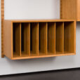 24006 Poul Cadovius two bay oak wall unit with vinyl records cabinet-8